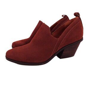 Lucky Brand Leather Bootie 9 Vennia Brown Womens Western 2.5 in heel EUC Shoes